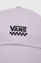 Βαμβακερό καπέλο Vans μωβ
