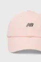 Βαμβακερό καπέλο New Balance ροζ