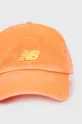 Βαμβακερό καπέλο New Balance πορτοκαλί
