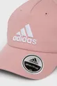 Дитяча Бавовняна кепка adidas рожевий