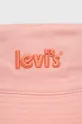 Βαμβακερό καπέλο Levi's ροζ
