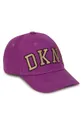 fioletowy Dkny czapka bawełniana dziecięca D31283 Dziewczęcy
