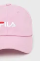 Детская хлопковая кепка Fila розовый
