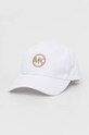 Michael Kors czapka dziecięca R11102 aplikacja biały R11102
