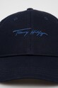 Tommy Hilfiger czapka bawełniana dziecięca AU0AU01310.PPYY granatowy SS22