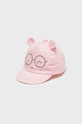 Mayoral Newborn czapka bawełniana dziecięca 9493.2U.Newborn różowy SS22