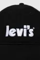 Βαμβακερό καπέλο Levi's μαύρο