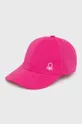 ροζ Παιδικός βαμβακερός Καπέλο United Colors of Benetton Παιδικά