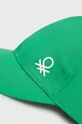 Παιδικός βαμβακερός Καπέλο United Colors of Benetton πράσινο