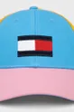 Detská bavlnená čiapka Tommy Hilfiger viacfarebná
