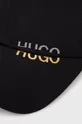 Bavlnená čiapka Hugo čierna