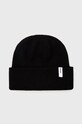 Samsoe Samsoe wool beanie all-over print black M13407218