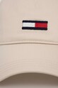 Tommy Jeans czapka z daszkiem bawełniana AM0AM08496.PPYY beżowy SS22