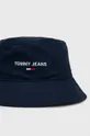 Bavlnený klobúk Tommy Jeans tmavomodrá