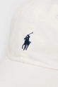 Βαμβακερό καπέλο Polo Ralph Lauren λευκό