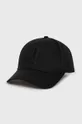 μαύρο Βαμβακερό καπέλο Solid Ανδρικά