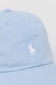 Бавовняна кепка Polo Ralph Lauren 710667709082 блакитний SS22