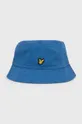 μπλε Βαμβακερό καπέλο Lyle & Scott Ανδρικά