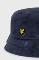Βαμβακερό καπέλο Lyle & Scott σκούρο μπλε