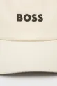 Bavlnená čiapka BOSS Boss Casual béžová