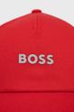 Bavlněná čepice BOSS Boss Casual červená