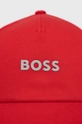 Bavlnená čiapka BOSS Boss Casual červená