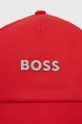 Bavlnená čiapka BOSS Boss Casual červená