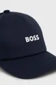 Pamučna kapa BOSS Boss Casual mornarsko plava
