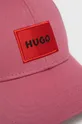 Βαμβακερό καπέλο HUGO ροζ