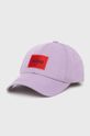 purpurowy HUGO czapka bawełniana 50468754 Męski