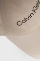 beżowy Calvin Klein czapka bawełniana