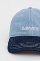 Levi's czapka bawełniana niebieski