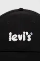 Bavlnená čiapka Levi's čierna