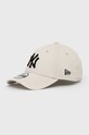New Era czapka bawełniana bawełna beżowy 12380590.MEDBEIGE