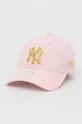 różowy New Era czapka bawełniana Unisex
