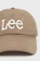 Бавовняна кепка Lee бежевий