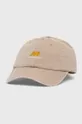 μπεζ Βαμβακερό καπέλο New Balance Unisex
