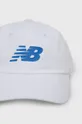 New Balance czapka bawełniana LAH13010WT biały