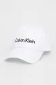 λευκό Βαμβακερό καπέλο Calvin Klein Unisex