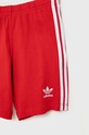 Detská bavlnená súprava adidas Originals HE4659 HE4659 červená SS22