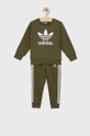 зелений Дитячий спортивний костюм adidas Originals HE4668 Для хлопчиків