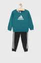 зелений Дитячий спортивний костюм adidas Performance HF8822 Для хлопчиків