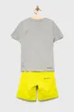 Calvin Klein Jeans komplet bawełniany dziecięcy IB0IB01245.PPYY jasny szary