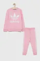 розовый Детский спортивный костюм adidas Originals HC1995 Для девочек