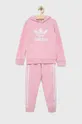 розовый Детский спортивный костюм adidas Originals HC2010 Для девочек