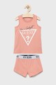 Guess piżama dziecięca komplet różowy J1BG00.J1311