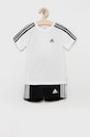 adidas Performance komplet bawełniany dziecięcy H65817 nadruk biały H65817