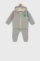 γκρί United Colors of Benetton - Παιδική βαμβακερή αθλητική φόρμα Παιδικά