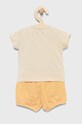 Dětská bavlněná souprava United Colors of Benetton 3E5LA100H.W oranžová SS22