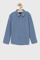 μπλε Tommy Hilfiger - Παιδικό βαμβακερό πουκάμισο Για αγόρια